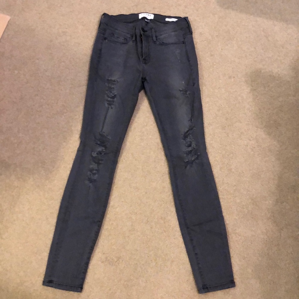 Frame Demin grey distressed jeans size 28